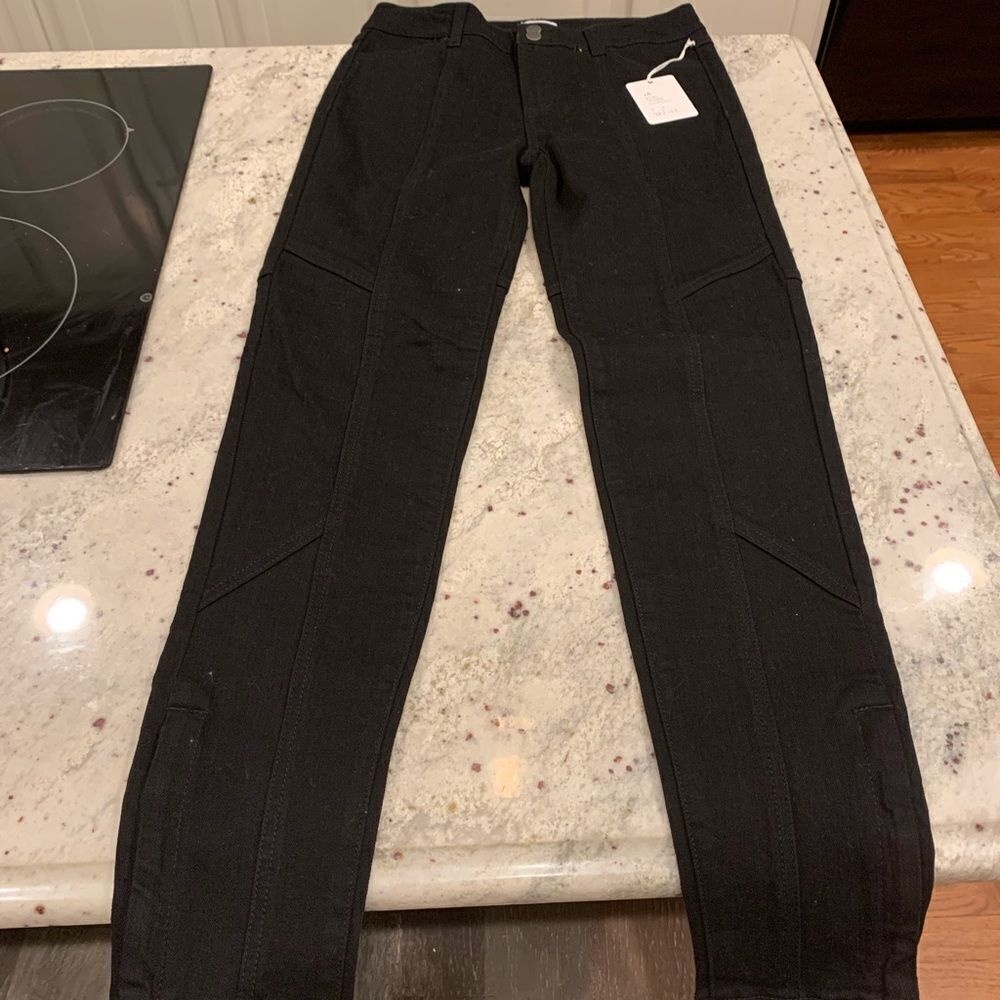 Ecru The Bond Seam Detail Black Jeans sz 26 NWT